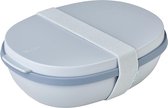Lunchbox Duo - meal prepbox voor volwassenen en slabox om mee te nemen, broodtrommel voor een gezonde lunch, ideaal voor sandwiches en salades, 825 ml + 600 ml, Nordic blauw
