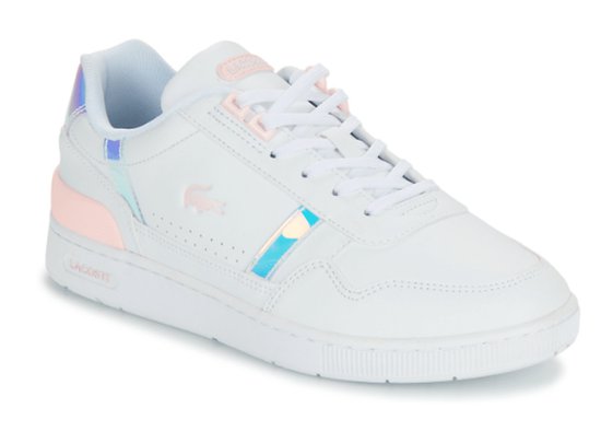 Lacoste Meisjes Sneaker T-Clip 124 3 SUJ White/Light Pink WIT 38