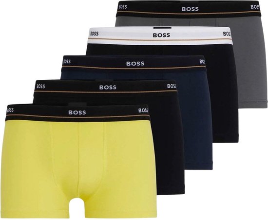 HUGO BOSS Essential trunks (5-pack) - heren boxers kort - multicolor - Maat: