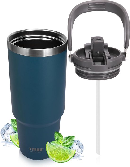 420ml Kinder Thermobecher met rietje, 14oz drinkbeker met 3-in-1 deksel