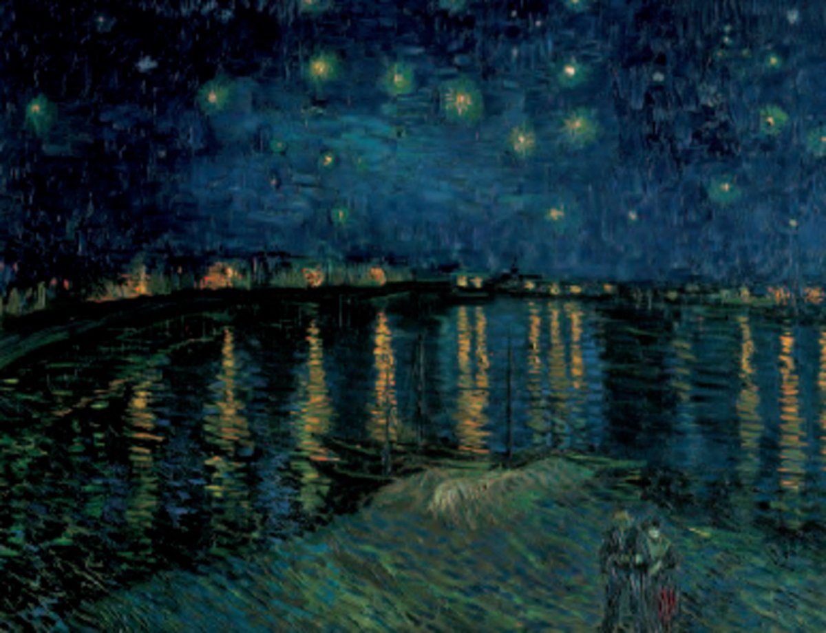 Catch Projecten Vincent van Gogh - Sterrennacht over de Rhone - Kunstposter - 60x80 cm Multicolor