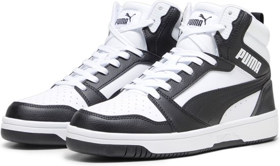 PUMA Rebound v6 Unisex Sneakers - PUMA White-PUMA Black-Shadow Gray-PUMA White - Maat 45