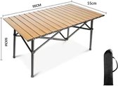 Table pliante portable - Table pliante - Table de jardin pliable - Table de pique-nique - Camping - Festivals - Beau design - Léger - 95x55x50 - 4 kg - Aspect bois