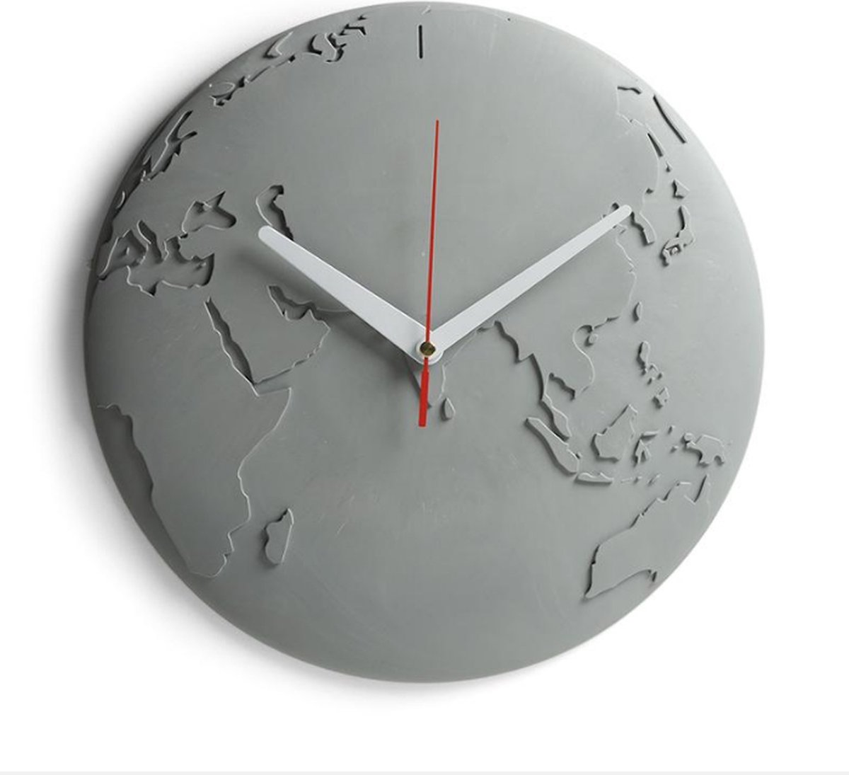 Qualy - Grijs Wandklok “World Wide Waste Clock” W305 x L305 x H34 mm 460 gr