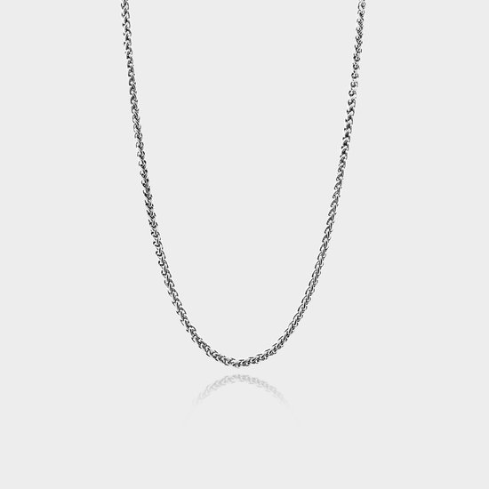 Wheat Ketting 3 mm - Zilveren Schakelketting - 60 cm lang - Ketting Heren - Olympus Jewelry
