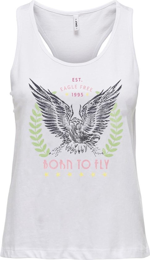 Only Top Onlhenny Life Reg S/l Tank Top Box 15327669 Bright White/eagle Dames Maat - XL