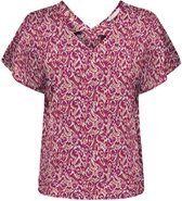 Only T-shirt Onlaxi S/s Top Ex Ptm 15337835 Fuchsia Purple/boho Bloom Dames Maat - L