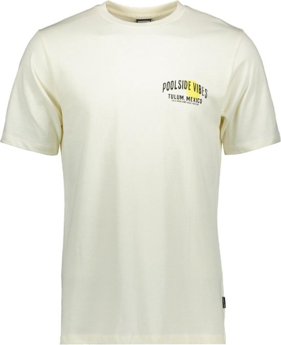 Kultivate T-shirt Ts Poolside 2401020210 226 Egret Mannen