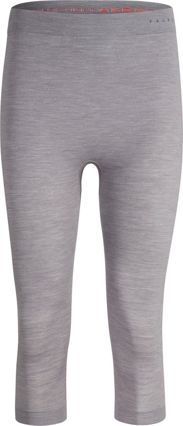 FALKE heren 3/4 tights Wool-Tech Light - thermobroek - grijs (grey-heather) - Maat: XL