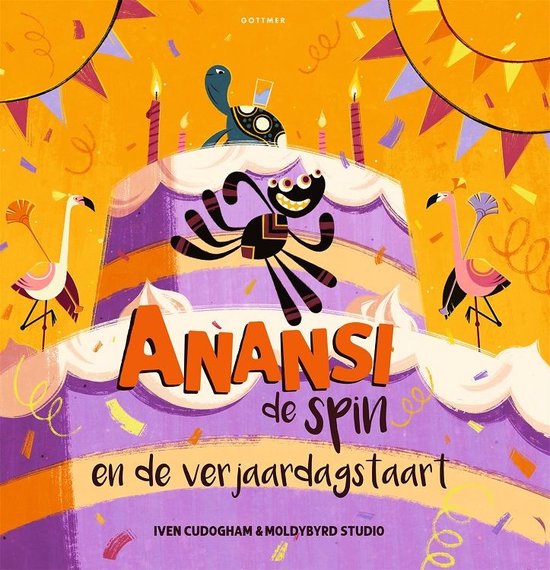 Foto: Anansi de spin anansi de spin en de verjaardagstaart