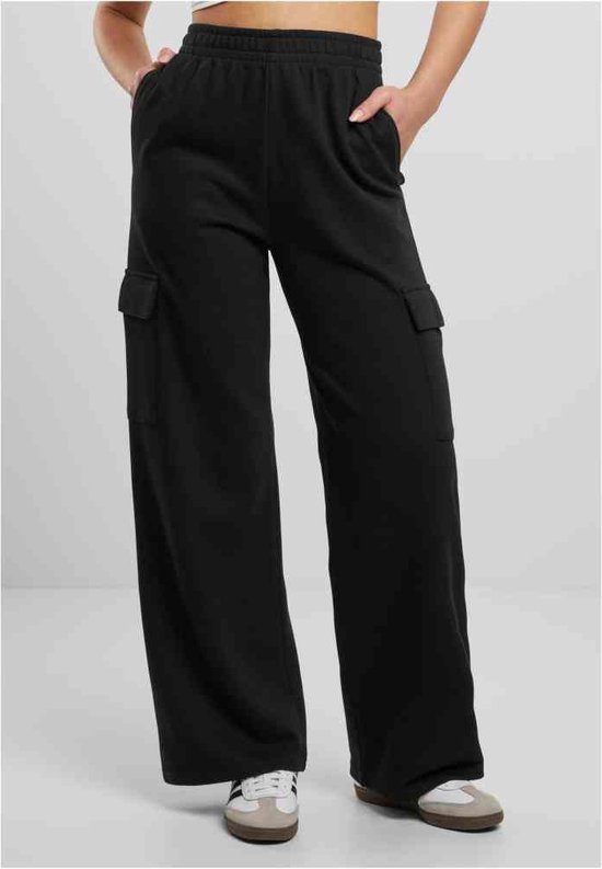 Urban Classics - Pantalon de survêtement Baggy Light Terry pour femmes - L - Zwart