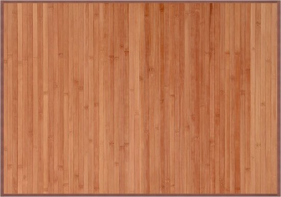 vidaXL - Vloerkleed - rechthoekig - 70x100 - cm - bamboe - bruin