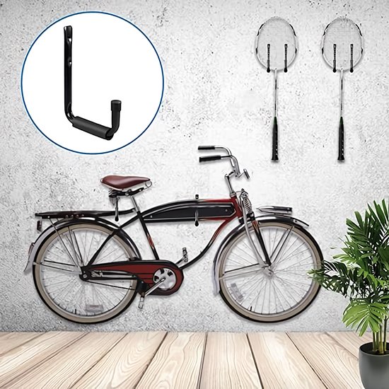 Yes4All Vertikale Wandmontage olympische Langhantelhalter, Langhantel-Aufbewahrungsregal, hängende Langhantelablage für Zuhause Fitnessgeräte – 1 bar