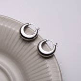 Paragon Cat.S925 zilveren oorbellen minimalistische cirkel oorbellen