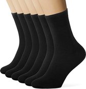 Zwarte Sokken Heren & Dames Maat 43/46 - 6 Paar - Geschikt voor Casual, Business, Sport en Vrije Tijd