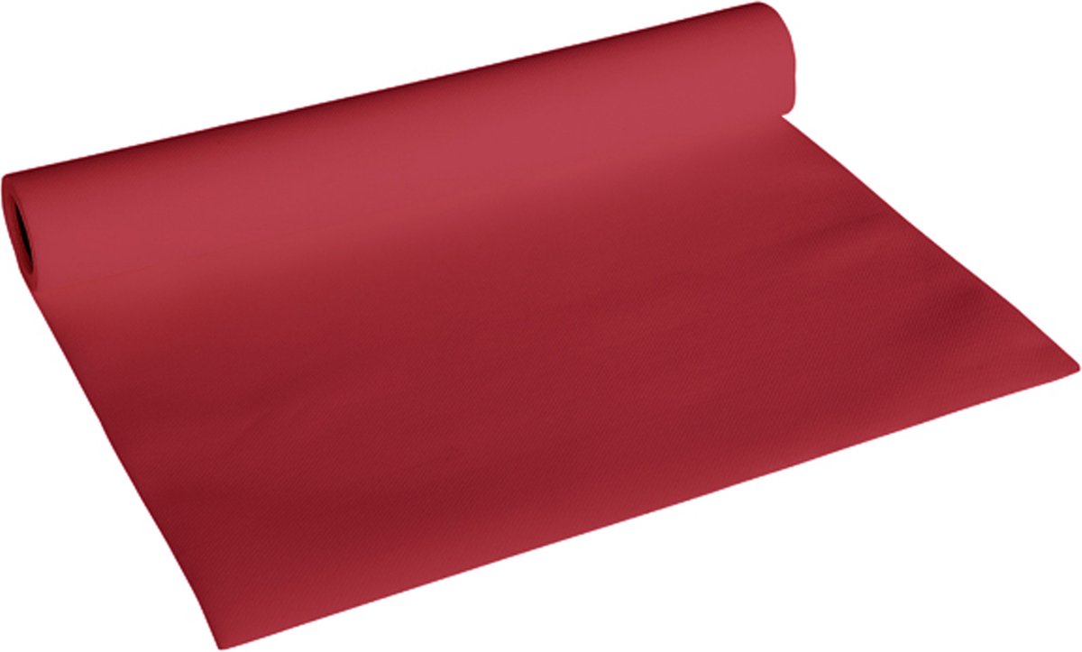 Cosy & Trendy Tafelloper - 2x - papier - bordeaux rood - 480 x 40 cm