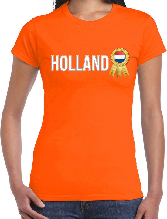 Bellatio Decorations Verkleed shirt dames - Holland - oranje - supporter - themafeest - Nederland XXL