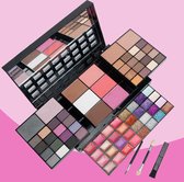Exclusief voor make-up/74 kleuren oogschaduw - lipgloss - blush - highlighter glitter - make-up palette set/cadeau- met spiegel- make up