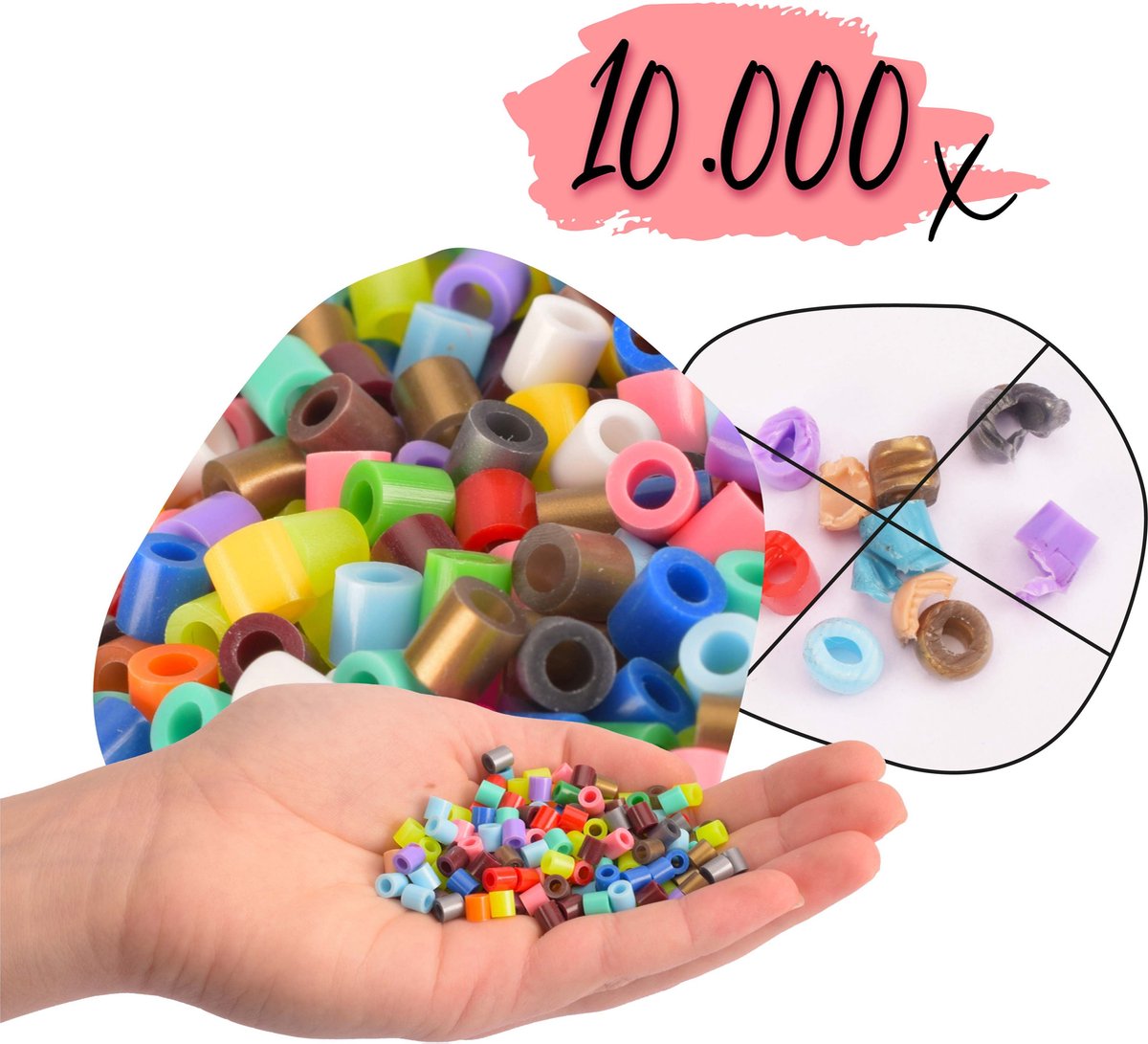 Vaessen Creative Strijkkralen Set - Assortiment - 10.000 stuks - Incl. Accessoires — afbeelding 6