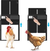 Porte automatique pour poulets - Porte automatique pour poulets - Chickenguard - Porte pour animaux domestiques - Ouvre-coop - Fonction minuterie - Piles incluses - Installation facile - Capteur intégré
