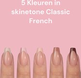 Soft geltips Medium Coffin met 5 neutrale kleuren - French Manicure- Plaknagels met Lijm - Nepnagels met Lijm - Press on nails - French Nail - French Manicure - 150 stuks in Doos - Medium Coffin - Frosted Soft Nageltips