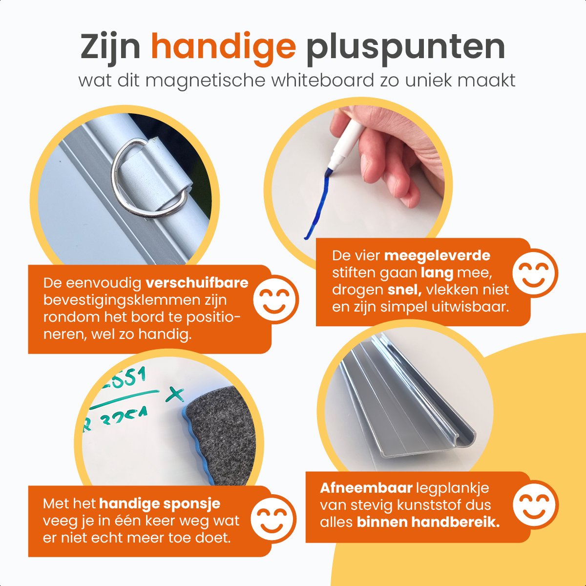 Goliving Whiteboard met Stiften - Magnetisch bord thumbnail 2