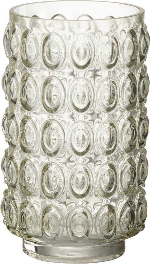 J-Line vase Bulles - verrre- jaune clair - small - 23 cm de hauteur