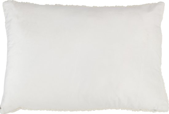 J-Line coussin Maison - polyester/acryl - rouge/blanc