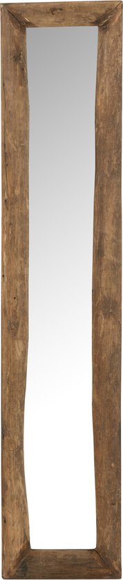 J-Line spiegel Rechthoek - hout - bruin - small