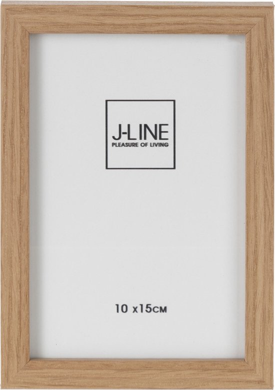 J-Line fotolijst - fotokader Basic - hout - naturel - extra small - 4 stuks
