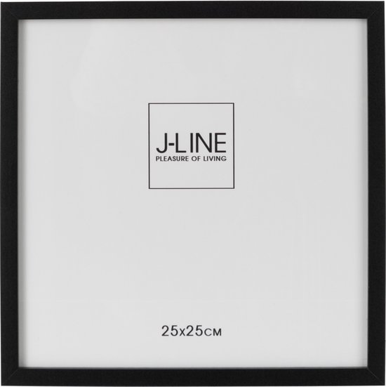 J-Line fotolijst - fotokader Basic - hout - zwart - large - 2 stuks