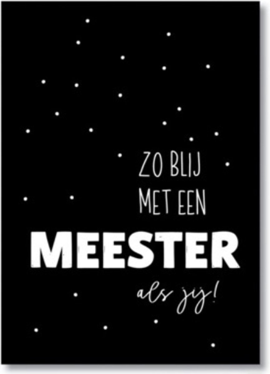 Kaart - Zo blij met een meester als jij