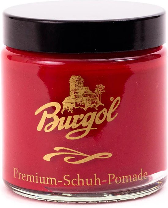 Burgol Shoe Pomade - Kleuropfrissende en verzorgende schoencrème - 100ml - (027) Rood