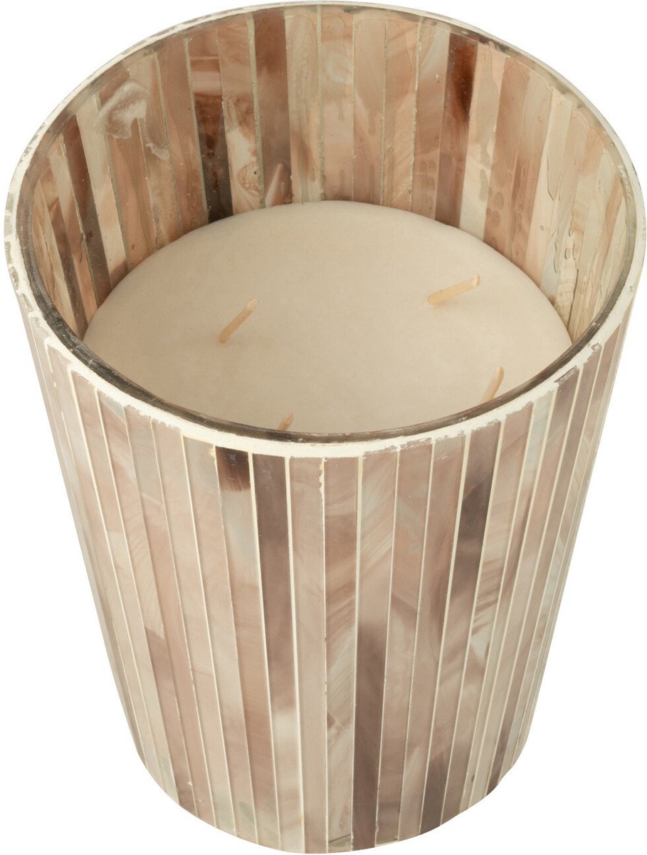 J-Line geurkaars Noa - Tender Rose - glas - roze - large - 75U
