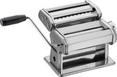 Gourmet pastamachine handmatig roestvrij staal 195 x 125 x 125 cm 9 deegniveaus ideaal voor deegplaten smalle en brede pasta pasta roller