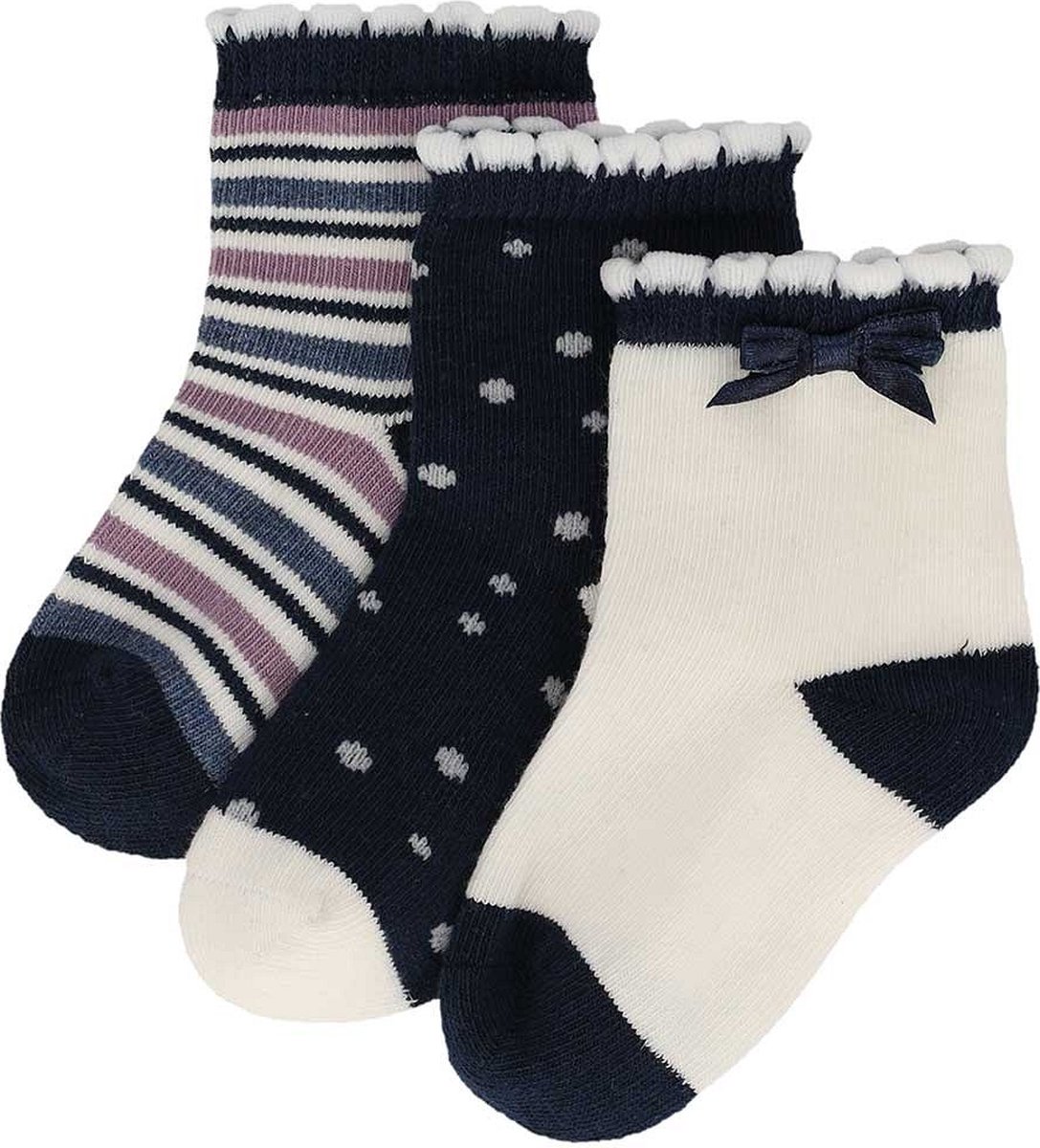 iN ControL 3pack babysocks girls -navy - 15/17