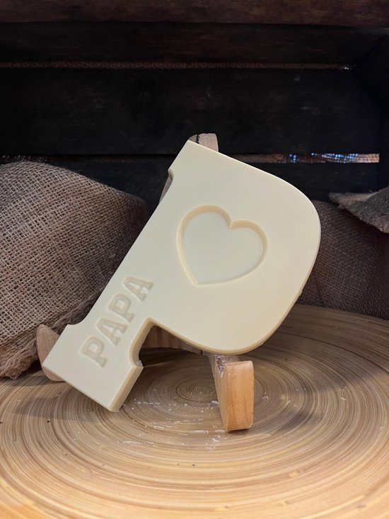 Papa chocoladeletter P | Vaderdag | Sinterklaas chocola | Smaak Wit