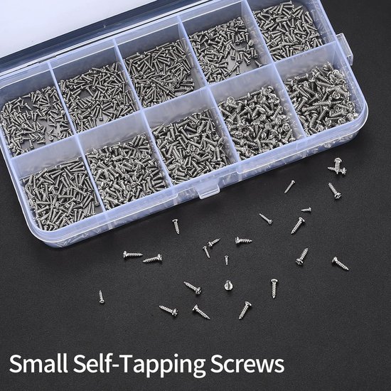 zelftappende schroeven-assortimentset,self-tapping screw assortment set ,1200 stuks