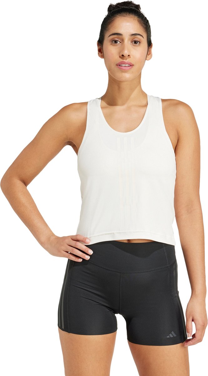 adidas Performance Power Reversible 3-Stripes Tight Fit Tanktop Dames Wit