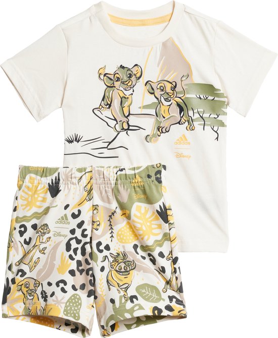 adidas Sportswear Disney Lion King T-shirt Setje - Kinderen - Wit- 104