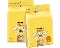 Friskies droogvoer voor katten - kip & groenten - 2 x 3000g