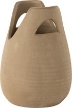 J-Line vaas Handvat - keramiek - beige - small