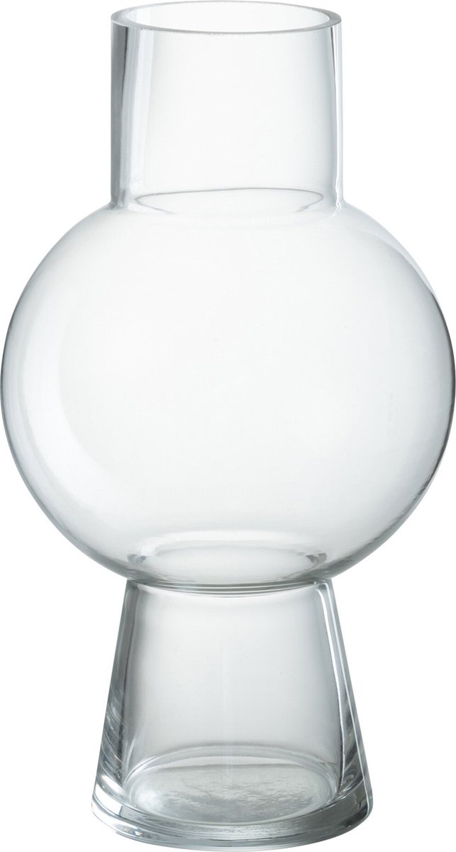 J-Line vaas Bol - glas - transparant - medium - 31 cm hoog