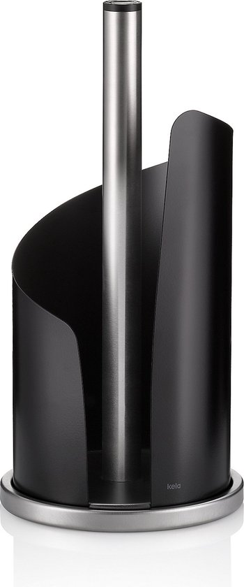 Porte-rouleau de cuisine Noir - Kela | Stella