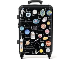 NoBoringSuitcases.com - Alfabet koffer - Weekendtas kind - Rolkoffer groot kinderen - Reiskoffer met 4 wielen - Grote Ruimbagage 20 kg - Kinderkoffer jongens