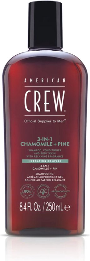 American Crew - 3-in-1 Shampoo, Conditioner & Body-Wash Chamomile & Pine