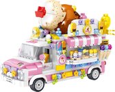 Vanaf juni beschikbaar: Ainy - Nanoblocks IJswagen | City & friends Adventure | Classic Creator STEM speelgoed bouwpakket | Kermis & Pretpark Auto Foodtruck modelbouw voor volwassenen | 593 bouwstenen (niet compatibel met Lego technic of Mould King)