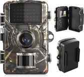 TX Store - Wildcamera met nachtzicht - Buitencamera - Wildlife camera - Wildcamera - Waterdicht - Bewegingsdetectie 120 graden - 16mp - 1080P - incl 32 gb card