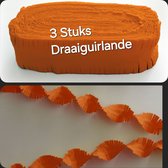 3 stuks Draaiguirlande Oranje, 72 meter, Koningsdag, Voetbal, NK, WK, Carnaval, Verjaardag , Themafeest, Halloween,