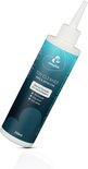 Witte fles EasyGlide Toy Cleaner met blauw en teal design, leunend op een witte ondergrond.